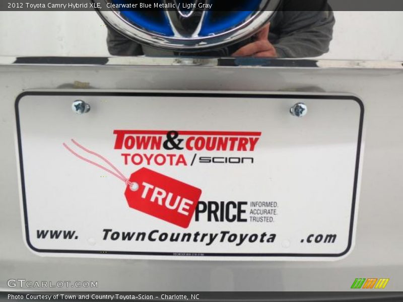 Clearwater Blue Metallic / Light Gray 2012 Toyota Camry Hybrid XLE