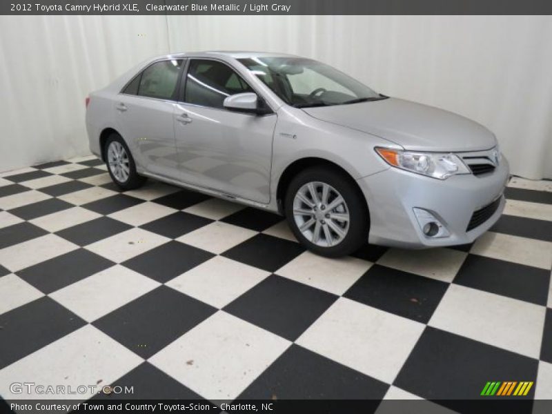 Clearwater Blue Metallic / Light Gray 2012 Toyota Camry Hybrid XLE