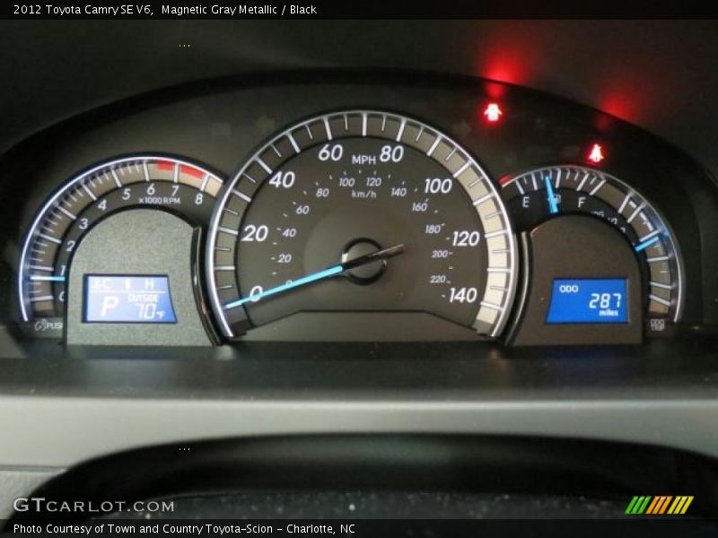Magnetic Gray Metallic / Black 2012 Toyota Camry SE V6
