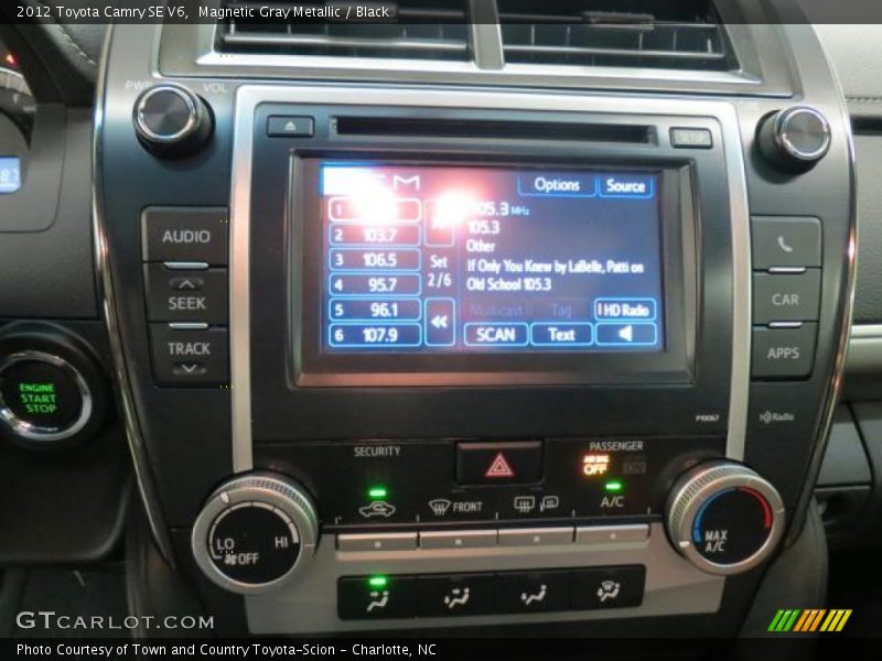 Magnetic Gray Metallic / Black 2012 Toyota Camry SE V6
