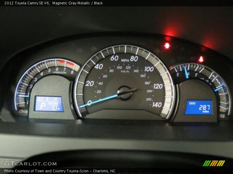 Magnetic Gray Metallic / Black 2012 Toyota Camry SE V6