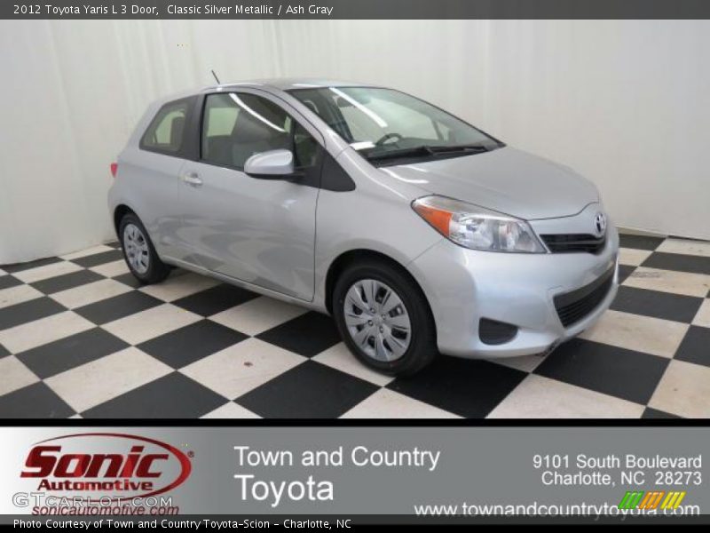 Classic Silver Metallic / Ash Gray 2012 Toyota Yaris L 3 Door