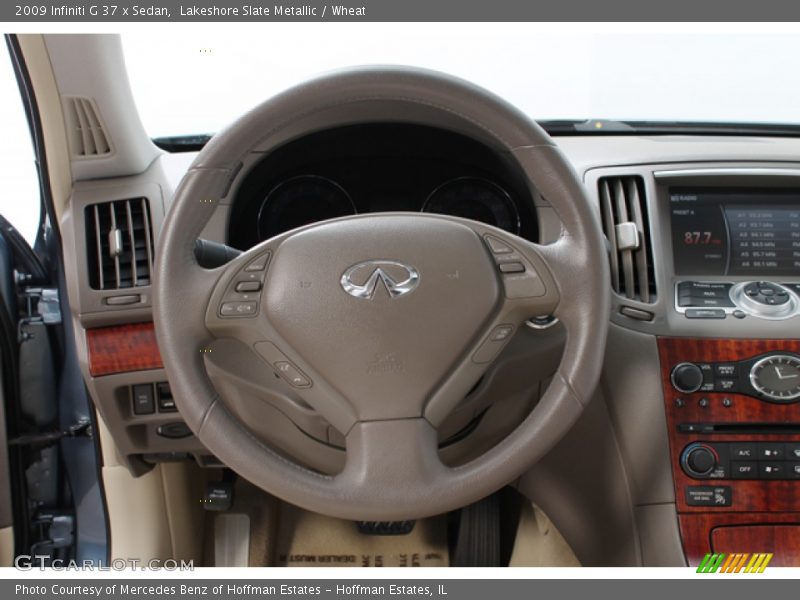 Lakeshore Slate Metallic / Wheat 2009 Infiniti G 37 x Sedan