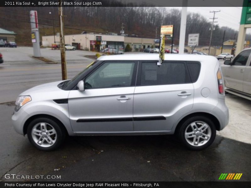 Bright Silver / Black Soul Logo Cloth 2011 Kia Soul +