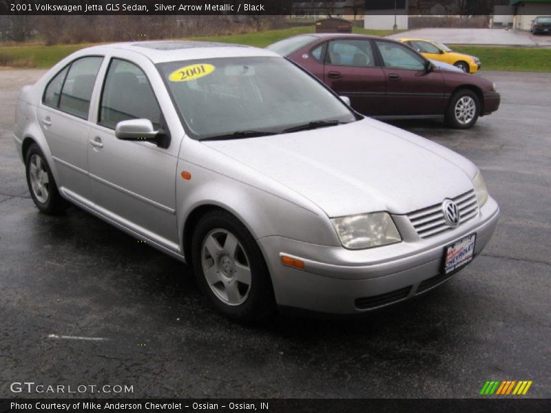 Silver Arrow Metallic / Black 2001 Volkswagen Jetta GLS Sedan