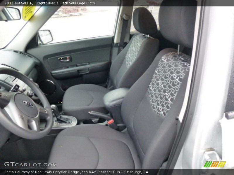 Bright Silver / Black Soul Logo Cloth 2011 Kia Soul +