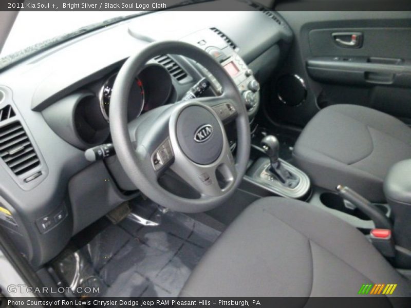 Bright Silver / Black Soul Logo Cloth 2011 Kia Soul +