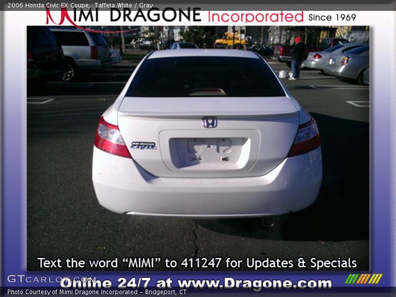 Taffeta White / Gray 2006 Honda Civic EX Coupe