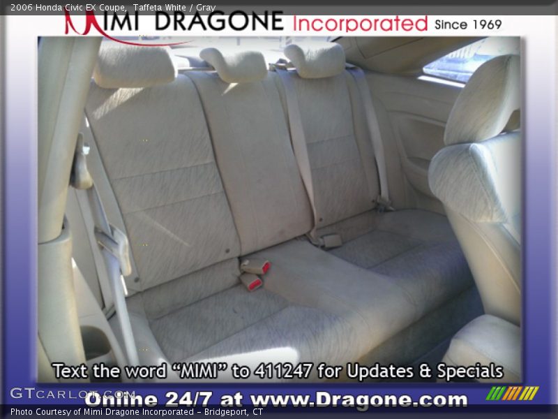 Taffeta White / Gray 2006 Honda Civic EX Coupe