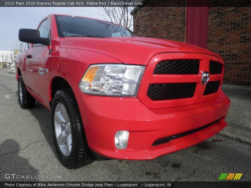 Flame Red / Black/Diesel Gray 2013 Ram 1500 Express Regular Cab 4x4