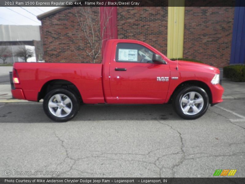 Flame Red / Black/Diesel Gray 2013 Ram 1500 Express Regular Cab 4x4