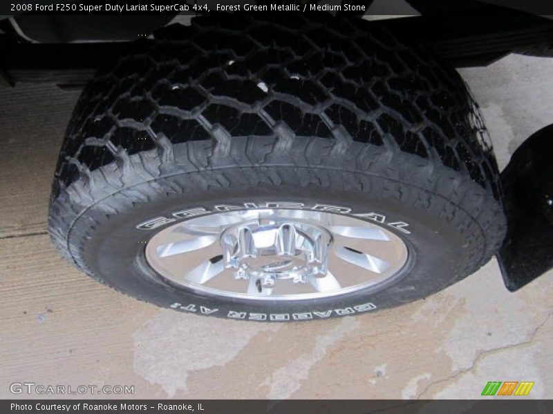 Forest Green Metallic / Medium Stone 2008 Ford F250 Super Duty Lariat SuperCab 4x4