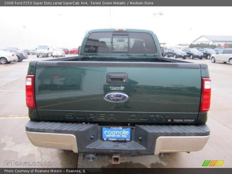 Forest Green Metallic / Medium Stone 2008 Ford F250 Super Duty Lariat SuperCab 4x4