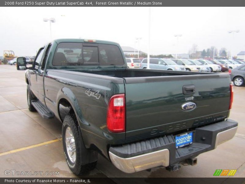 Forest Green Metallic / Medium Stone 2008 Ford F250 Super Duty Lariat SuperCab 4x4
