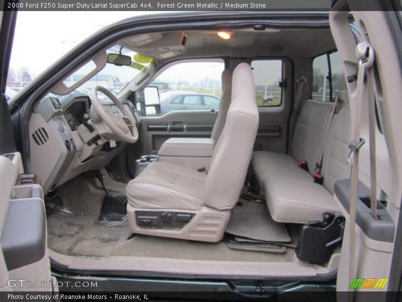 Forest Green Metallic / Medium Stone 2008 Ford F250 Super Duty Lariat SuperCab 4x4