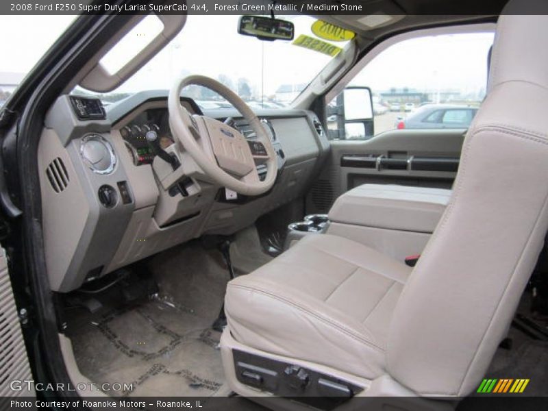 Forest Green Metallic / Medium Stone 2008 Ford F250 Super Duty Lariat SuperCab 4x4