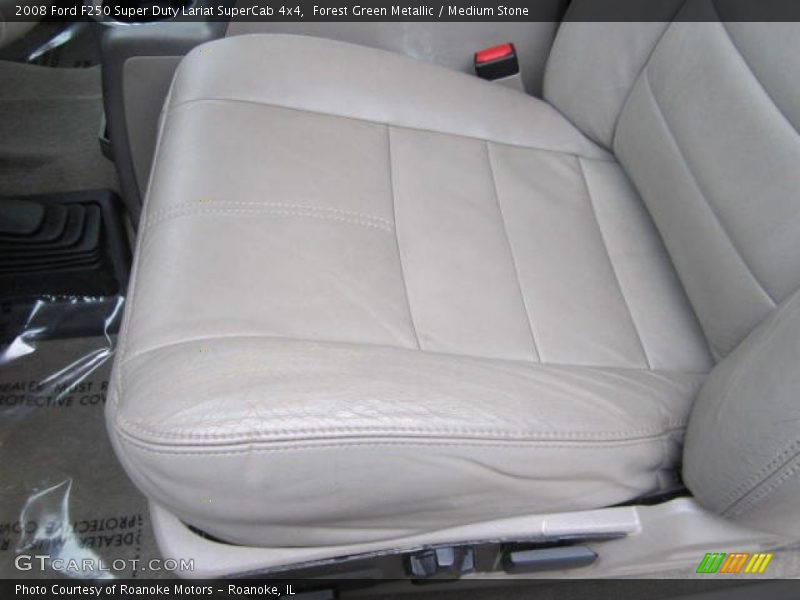 Forest Green Metallic / Medium Stone 2008 Ford F250 Super Duty Lariat SuperCab 4x4