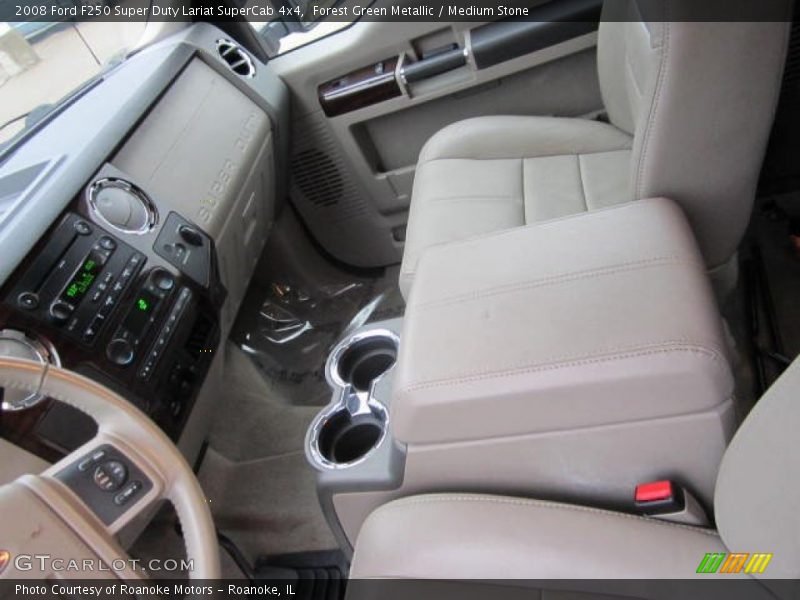Forest Green Metallic / Medium Stone 2008 Ford F250 Super Duty Lariat SuperCab 4x4