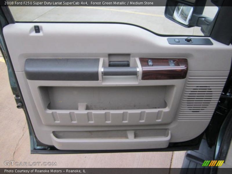 Forest Green Metallic / Medium Stone 2008 Ford F250 Super Duty Lariat SuperCab 4x4