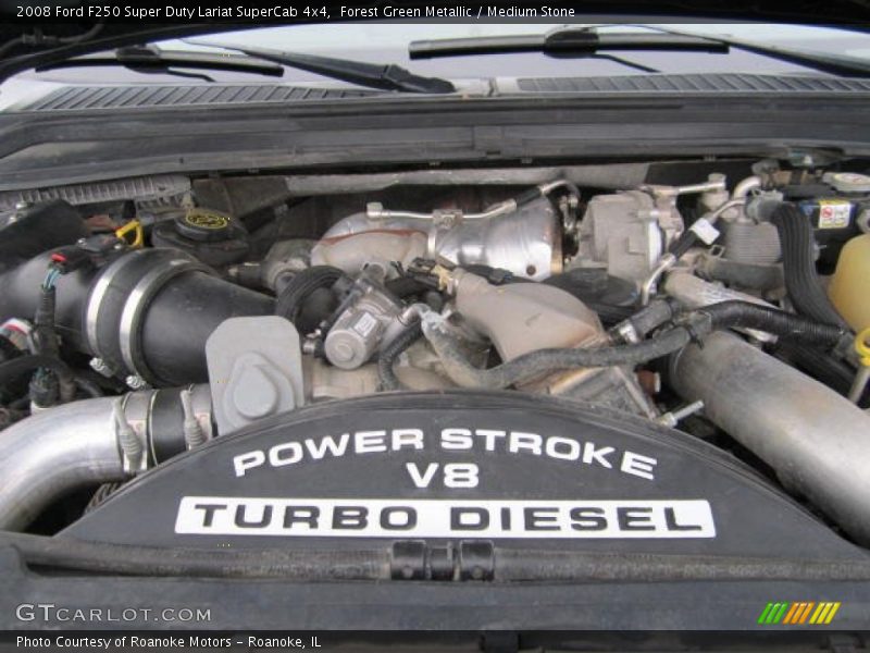 Forest Green Metallic / Medium Stone 2008 Ford F250 Super Duty Lariat SuperCab 4x4