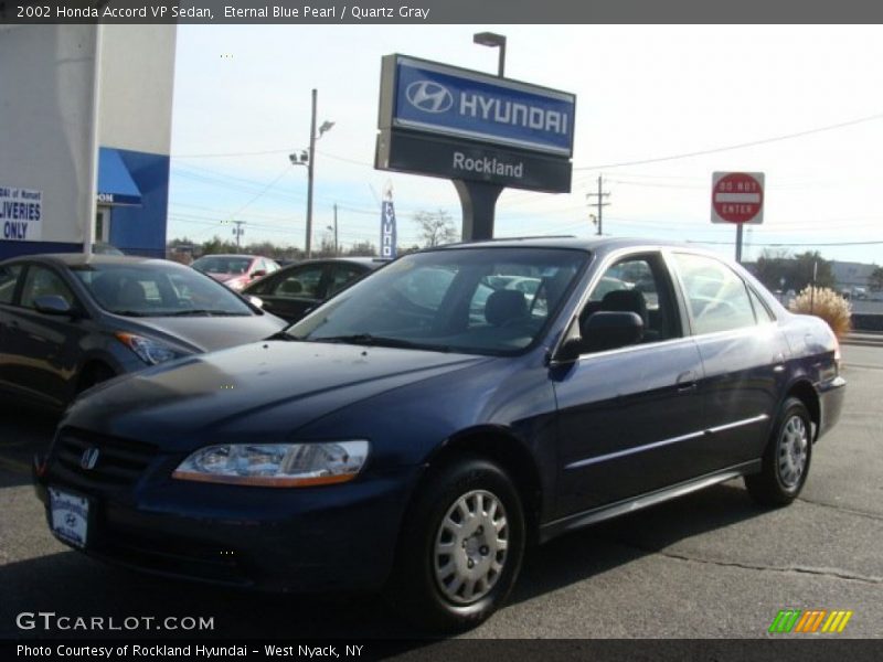 Eternal Blue Pearl / Quartz Gray 2002 Honda Accord VP Sedan