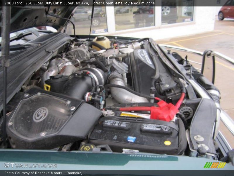 Forest Green Metallic / Medium Stone 2008 Ford F250 Super Duty Lariat SuperCab 4x4
