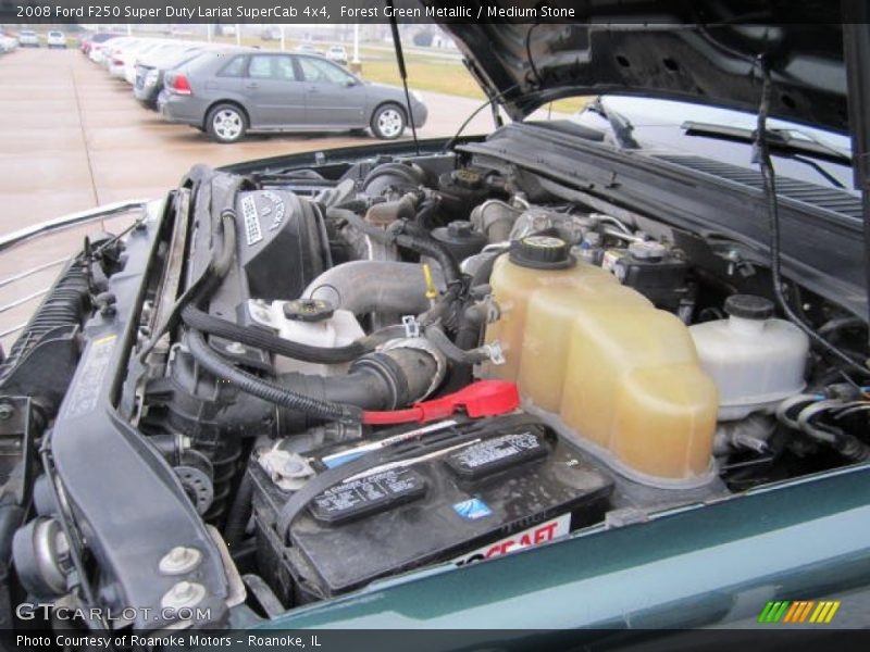 Forest Green Metallic / Medium Stone 2008 Ford F250 Super Duty Lariat SuperCab 4x4
