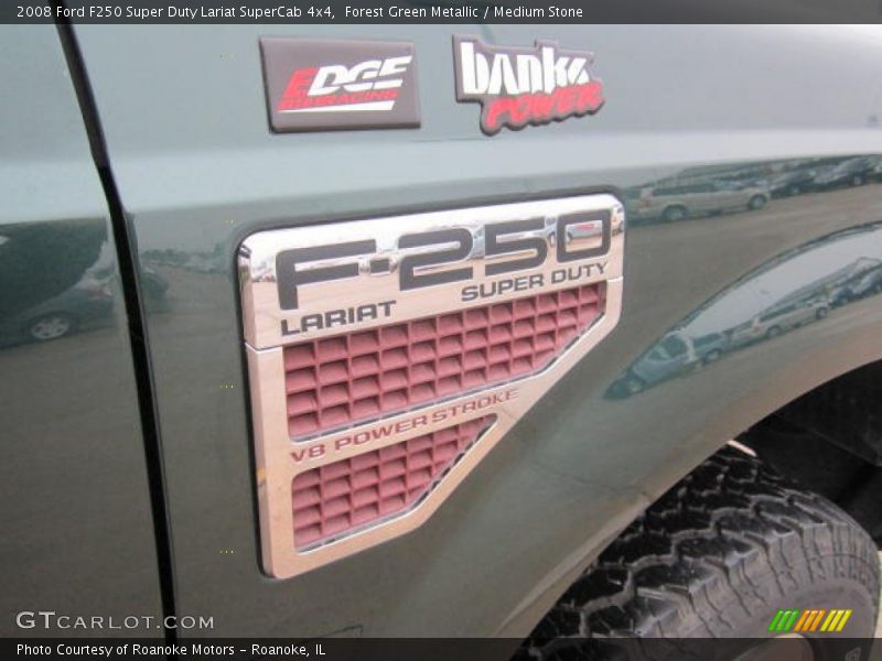 Forest Green Metallic / Medium Stone 2008 Ford F250 Super Duty Lariat SuperCab 4x4