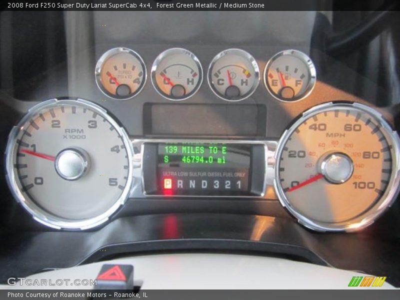 Forest Green Metallic / Medium Stone 2008 Ford F250 Super Duty Lariat SuperCab 4x4