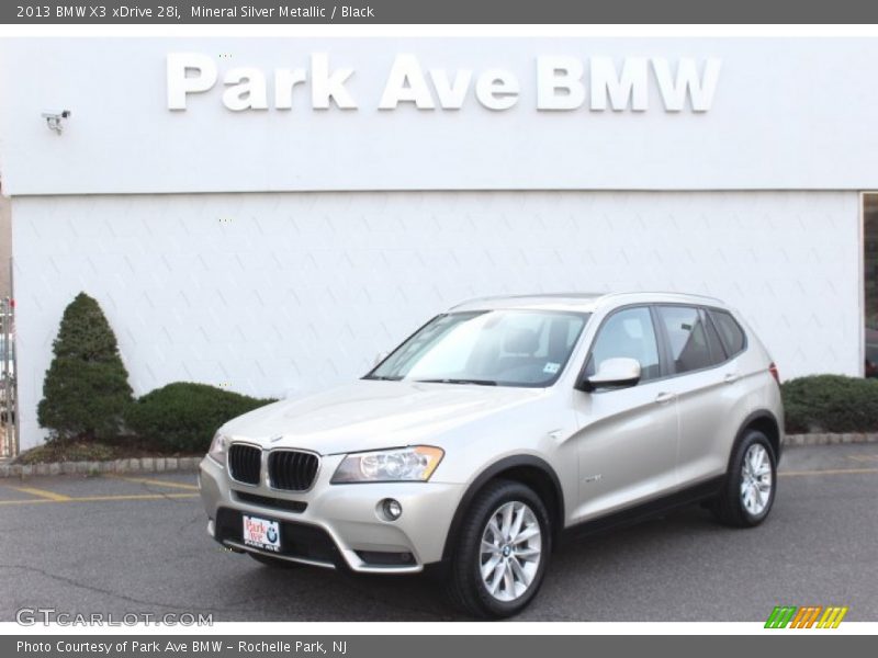 Mineral Silver Metallic / Black 2013 BMW X3 xDrive 28i