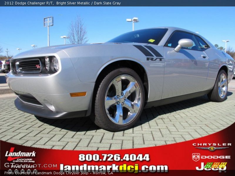 Bright Silver Metallic / Dark Slate Gray 2012 Dodge Challenger R/T