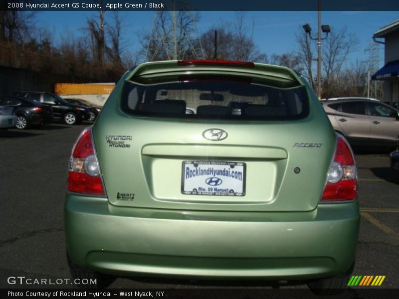 Apple Green / Black 2008 Hyundai Accent GS Coupe