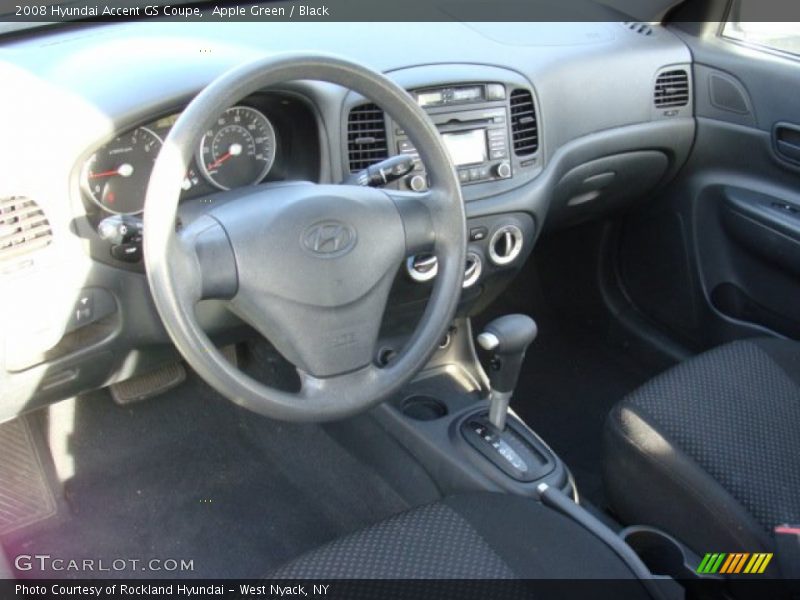 Apple Green / Black 2008 Hyundai Accent GS Coupe