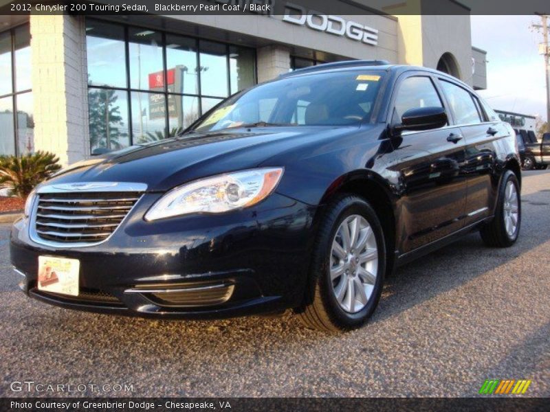 Blackberry Pearl Coat / Black 2012 Chrysler 200 Touring Sedan