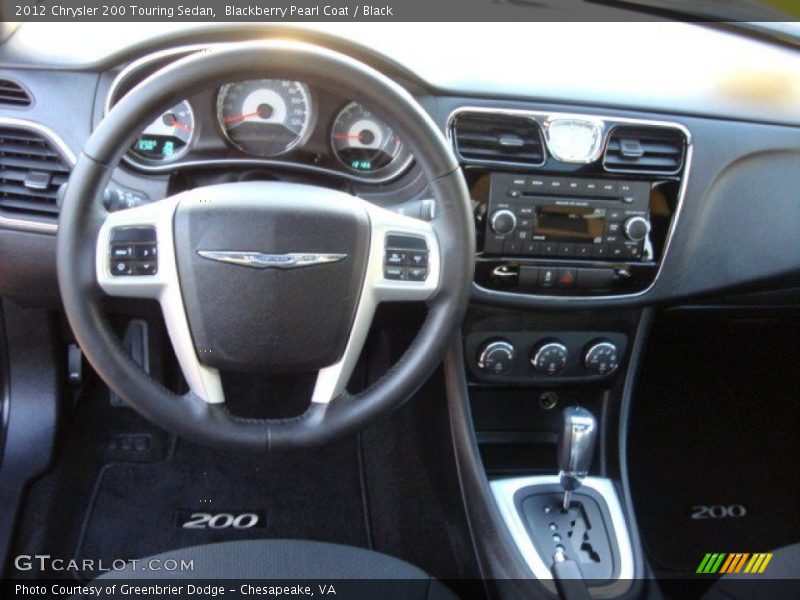 Blackberry Pearl Coat / Black 2012 Chrysler 200 Touring Sedan