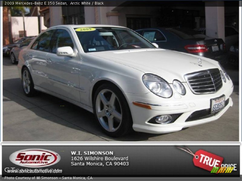 Arctic White / Black 2009 Mercedes-Benz E 350 Sedan