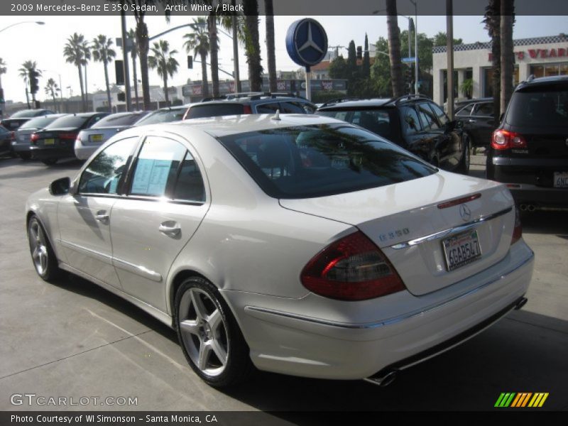 Arctic White / Black 2009 Mercedes-Benz E 350 Sedan