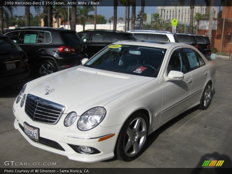Arctic White / Black 2009 Mercedes-Benz E 350 Sedan