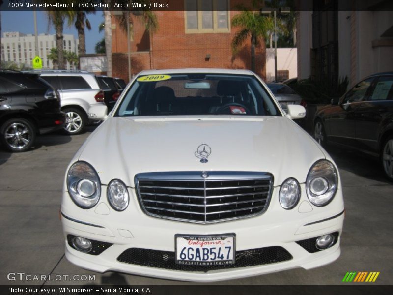 Arctic White / Black 2009 Mercedes-Benz E 350 Sedan
