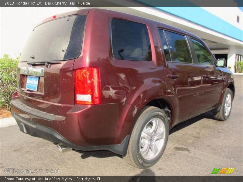 Dark Cherry Pearl / Beige 2013 Honda Pilot EX