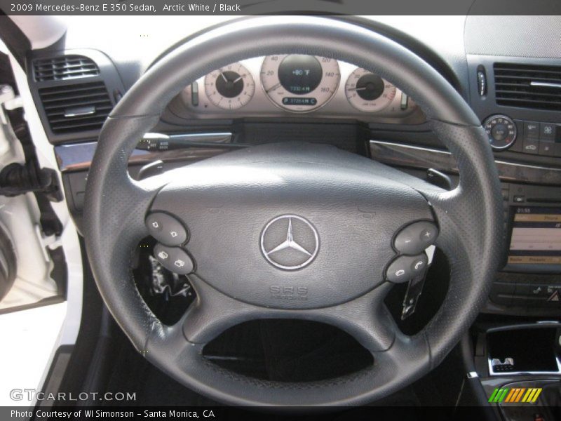 Arctic White / Black 2009 Mercedes-Benz E 350 Sedan