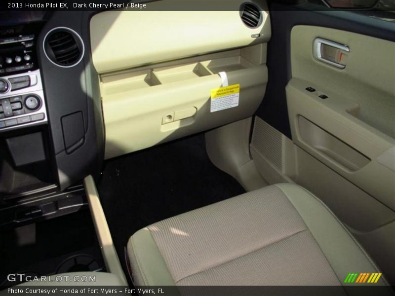 Dark Cherry Pearl / Beige 2013 Honda Pilot EX