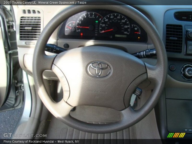 Mineral Green Opalescent / Taupe 2005 Toyota Camry LE