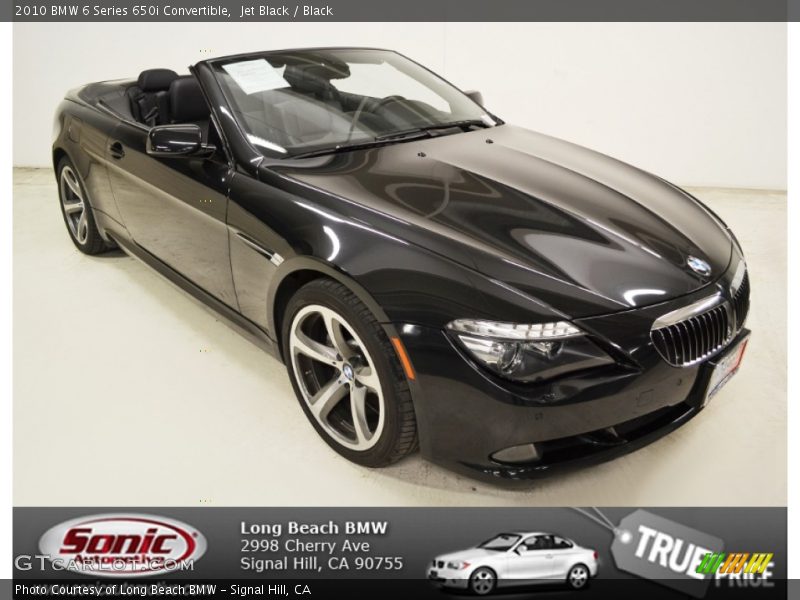 Jet Black / Black 2010 BMW 6 Series 650i Convertible