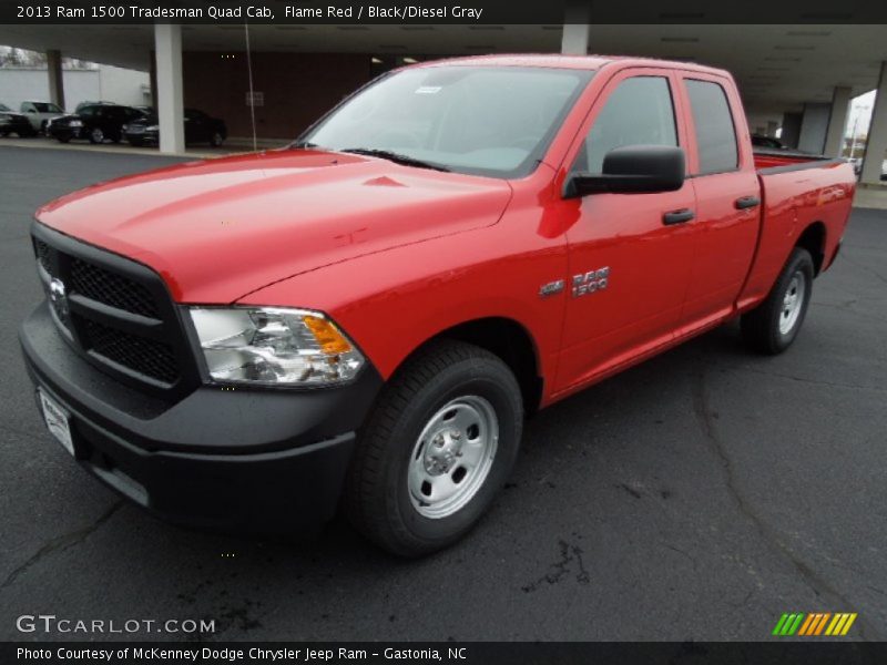 Flame Red / Black/Diesel Gray 2013 Ram 1500 Tradesman Quad Cab