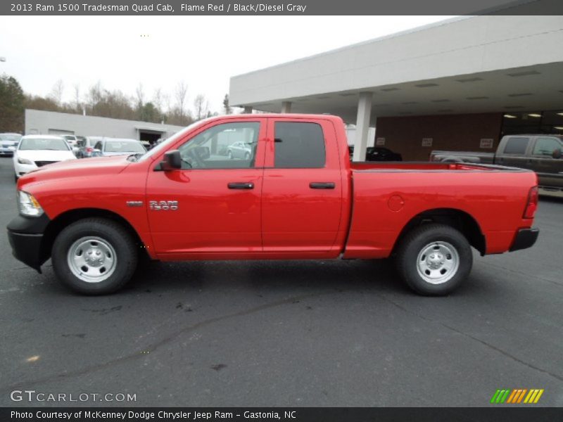 Flame Red / Black/Diesel Gray 2013 Ram 1500 Tradesman Quad Cab