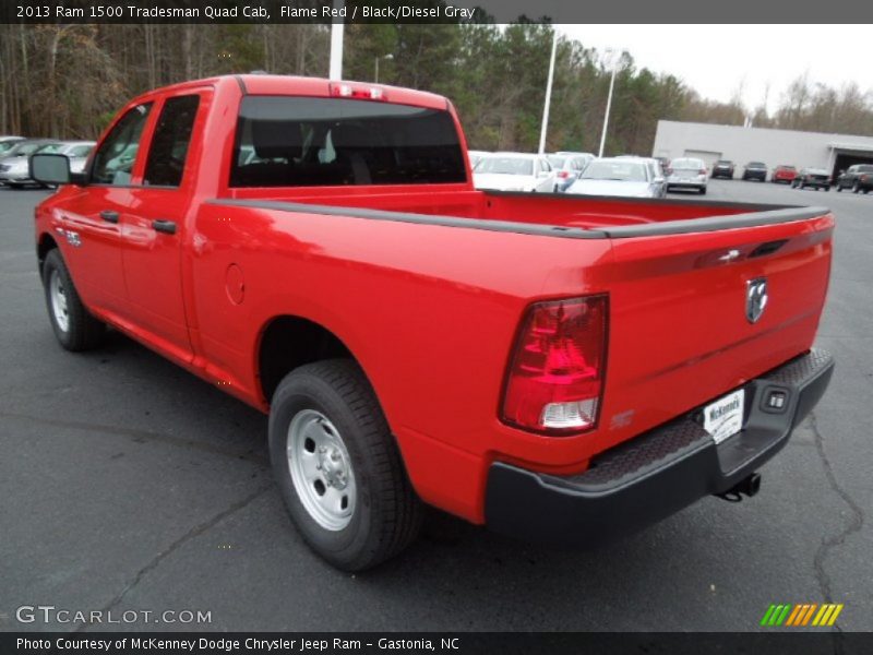 Flame Red / Black/Diesel Gray 2013 Ram 1500 Tradesman Quad Cab