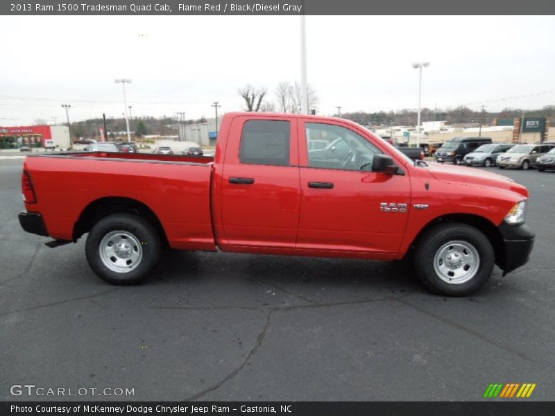 Flame Red / Black/Diesel Gray 2013 Ram 1500 Tradesman Quad Cab