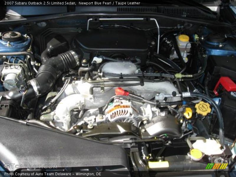 Newport Blue Pearl / Taupe Leather 2007 Subaru Outback 2.5i Limited Sedan
