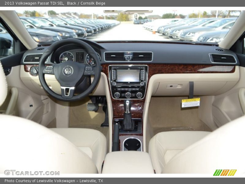 Black / Cornsilk Beige 2013 Volkswagen Passat TDI SEL